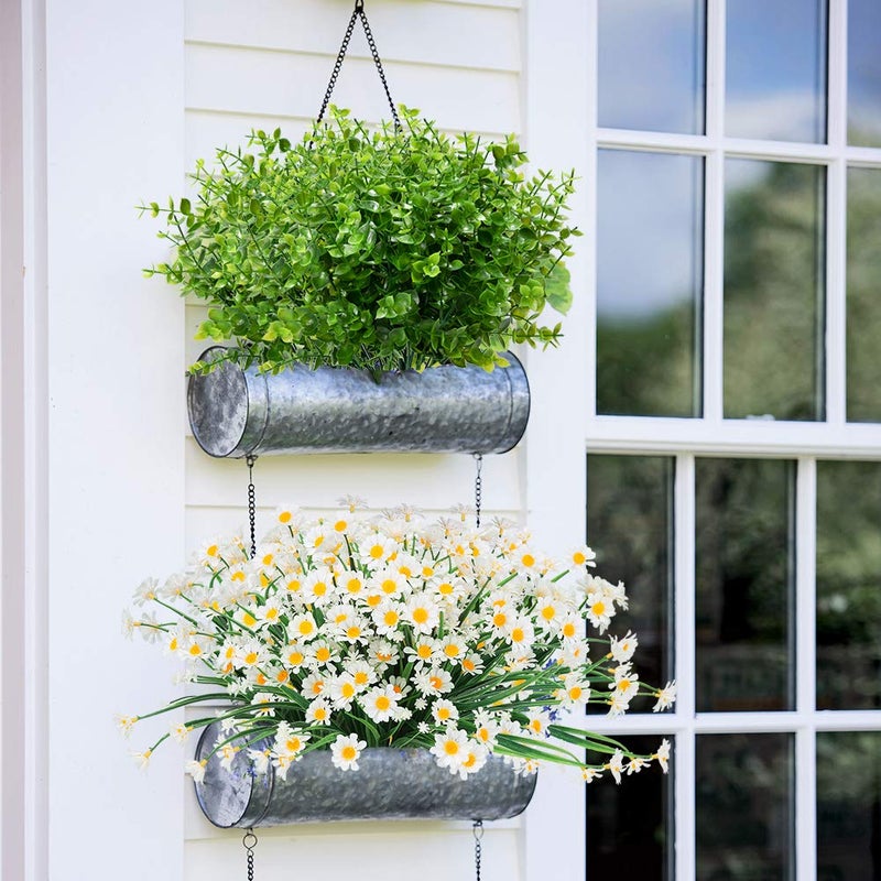 ArtBloom 8 Bundles Outdoor Artificial Boxwood UV Resistant Fake Stems Plants, Faux Plastic Greenery for Indoor Outside Hanging Plants Garden Porch Window Box Home Wedding Farmhouse DÃ©cor - Image 4